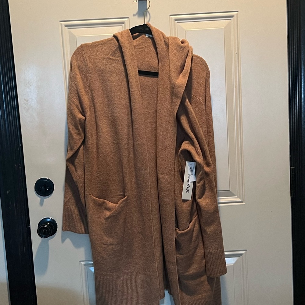 Never worn cardigan with hood